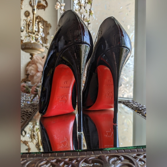 Christian Louboutin 37 so Kate black patent leather 120mm - Picture 7 of 9